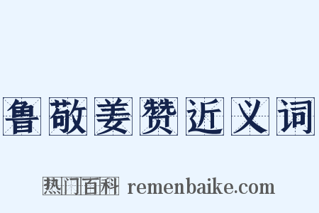 鲁敬姜赞近义词是什么意思的图片